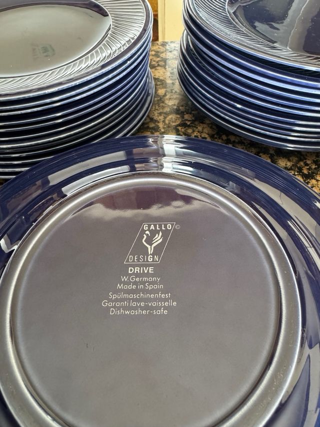 URGE: Vajilla Gallo Design Azul Porcelana