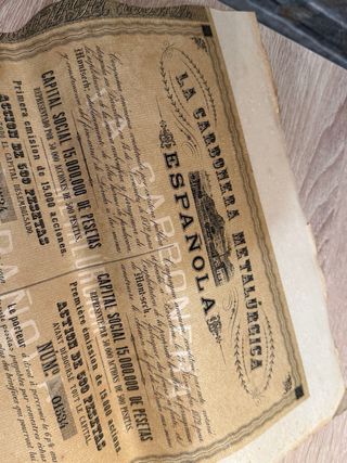 Acción La Carbonera Metalúrgica Española