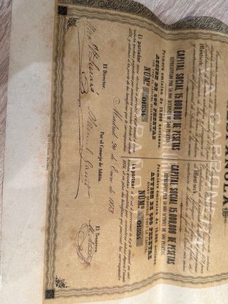 Acción La Carbonera Metalúrgica Española