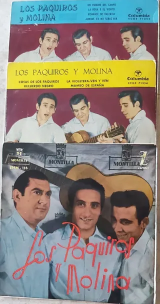 3 Discos Vinilo Los Paquiros y Molina Flamenco