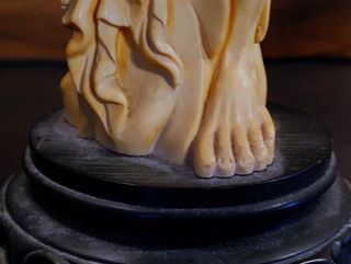 2 Statue h.50 cm. Geisha e viandante made in Japan