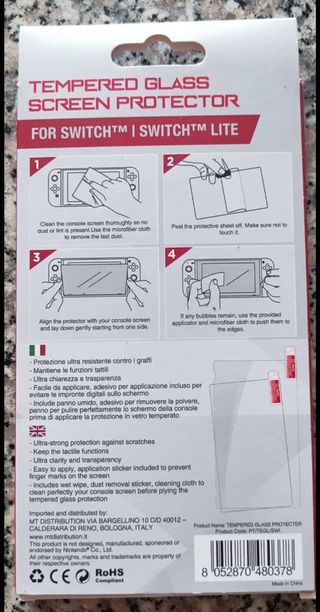 Custodia + 2 Vetri Protettivi Nintendo
