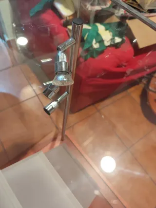 Mueble expositor cristal y madera