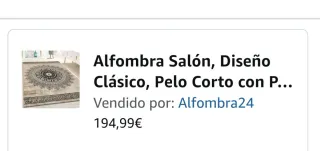 Alfombra salón beige y negra