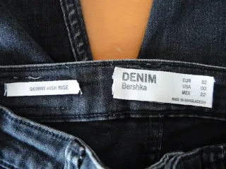 Jeans Denim Bershka Skinny High Rise M