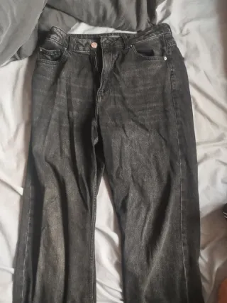 Vaqueros negros baggy lisos