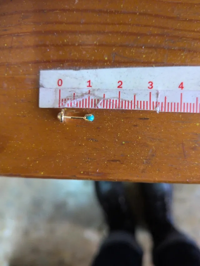 Pendientes Bebé Oro 18k Turquesa