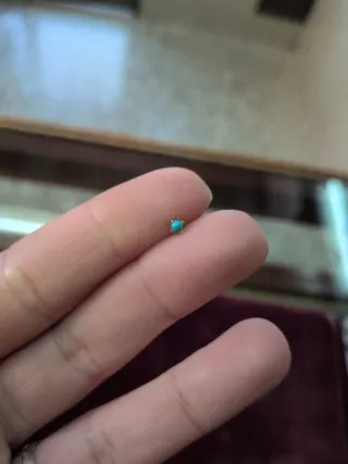 Orecchini per Bambini in Oro 18k con Turchese