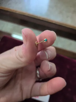 Orecchini per Bambini in Oro 18k con Turchese