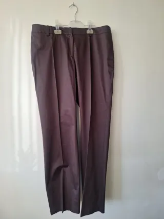 Traje Anna Mora Chaqueta y Pantalón T48 Marrón.