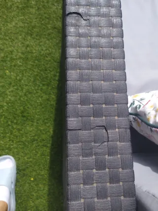 Conjunto Muebles Jardín Ratán Gris