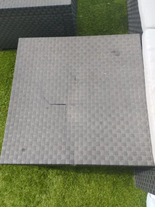 Conjunto Muebles Jardín Ratán Gris