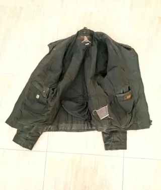 Chaqueta de motorista cuero auténtico S Medidas