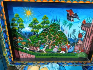 Cuadro Pintura Paisaje Andino