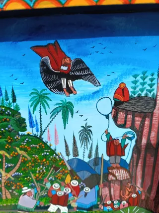 Cuadro Pintura Paisaje Andino