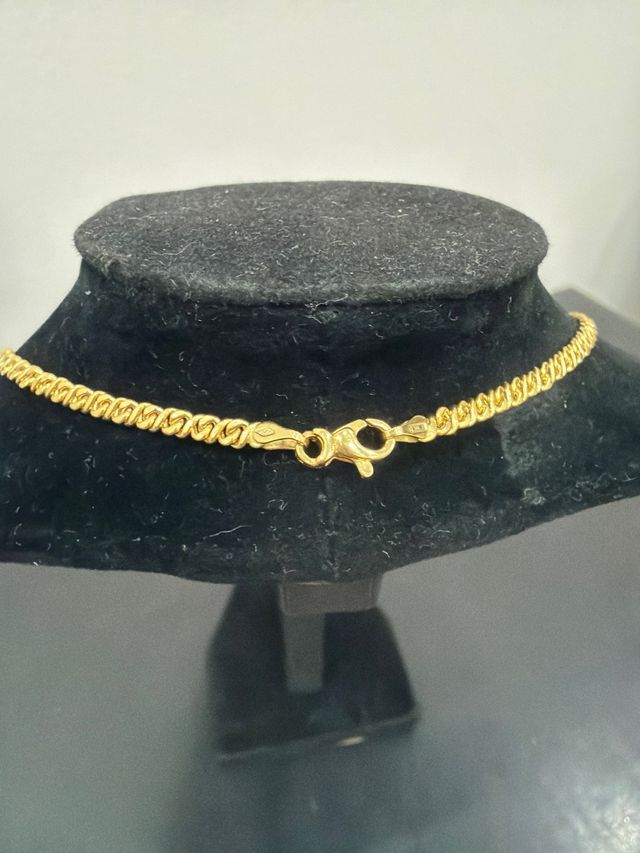 Cadena Oro 18k Eslabón Plano Triple