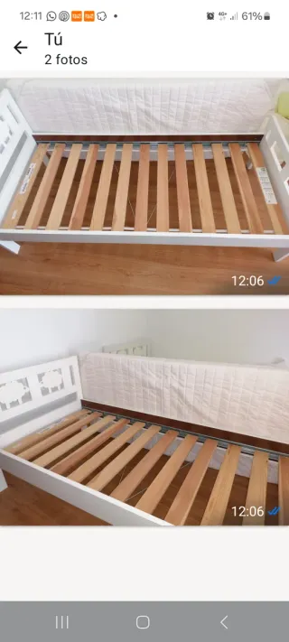 Camas infantil blanca con diseño de ovejas