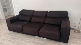 Sofá 3 plazas tela negro