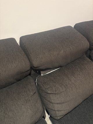 Sofá 3 plazas tela negro