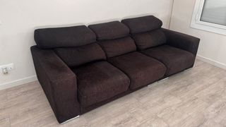 Sofá 3 plazas tela negro