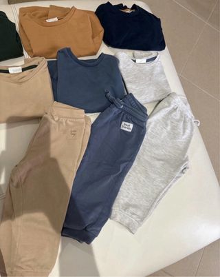 Set 6 felpe e pantaloni garzati bimbo 12-18 mesi