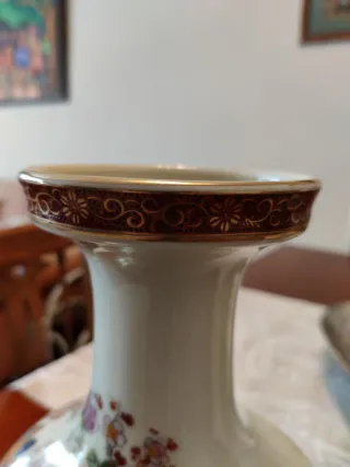 Jarrón de porcelana chino multicolor