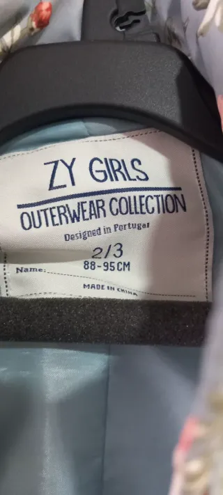 Chaleco floral niña 2-3 años