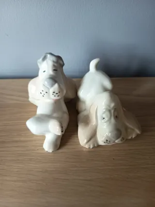 2 Figuras Perritos Cerámica Decorativos