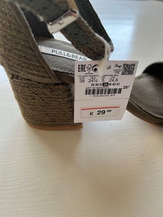 Sandalias Pull & Bear esparto talla 38 nuevas