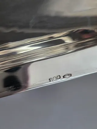 Raccogli briciole argento massiccio 800