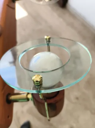 Lámpara de pared madera y cristal