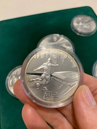 Monedas plata Uefa Euro 2012 Ucrania Polonia set