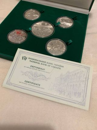 Monedas plata Uefa Euro 2012 Ucrania Polonia set