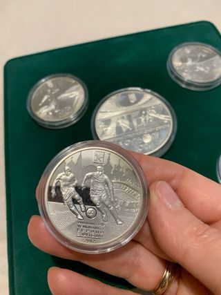 Monedas plata Uefa Euro 2012 Ucrania Polonia set