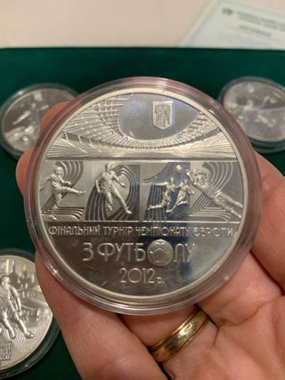 Monedas plata Uefa Euro 2012 Ucrania Polonia set