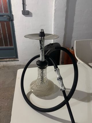 Jarrón decorativo cristal y metal