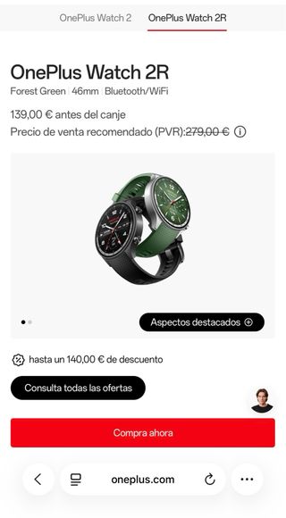 OnePlus Watch 2R sin abrir