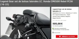 Alforjas Legend Gear LC Honda CMX500 Rebel