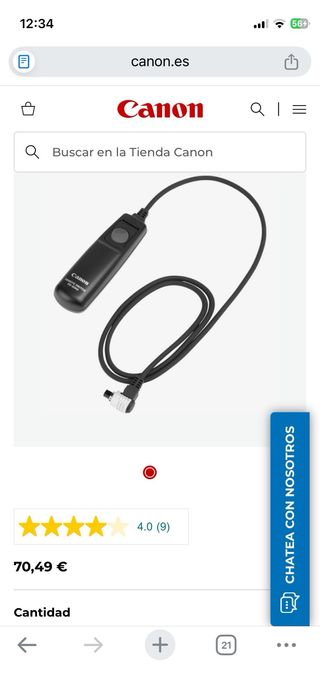 Trigger remoto Canon 1D, 6D, 5D, R10, R5, M5...