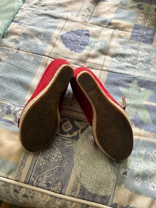 Zapatos de cuña rojos Coolway talla 39
