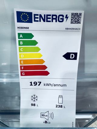 346.Frigorifico Combi Hisense Inox 2x60 Nuevo Tara