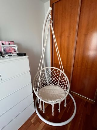Silla Colgante Macramé con Soporte