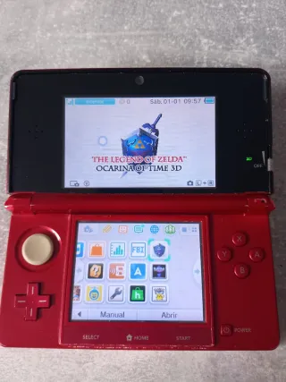 Nintendo 3DS Roja + juegos y Funda.