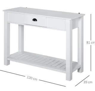 Mueble recibidor de madera blanco