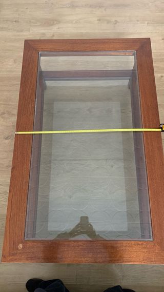 Mesa de centro madera y cristal