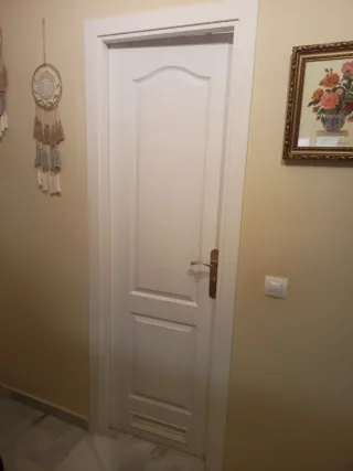 Puertas blancas con cristal