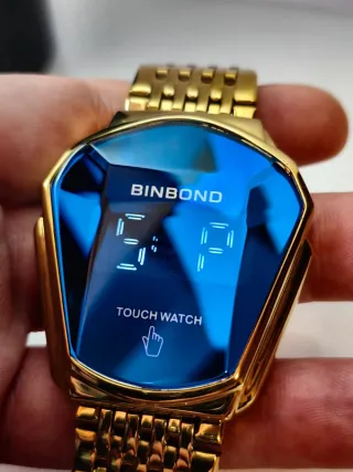 Relógio Digital BINBOND Dourado e Azul
