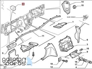 Tope sujeción salpicadero Lancia Thesis (2001-2007