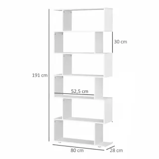 Estantería de madera blanca