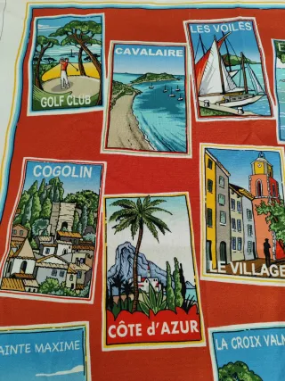 Tela  puro Algodón 6 Estampados Costa Azul